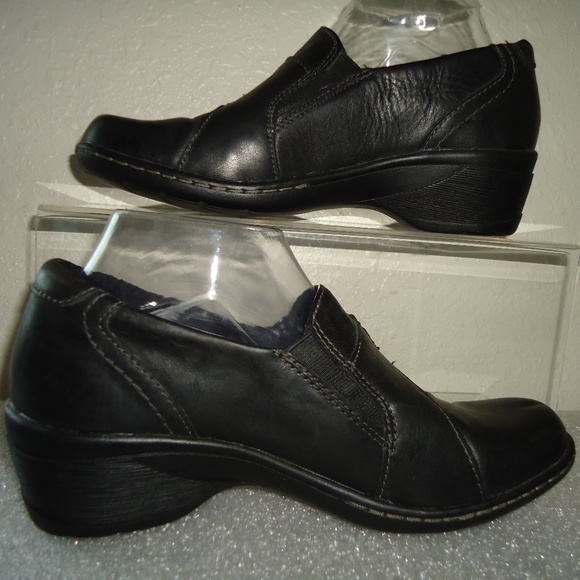 Earth Origins Women's Black Leather Flats Size 8 1/2 - Picture 3 of 11